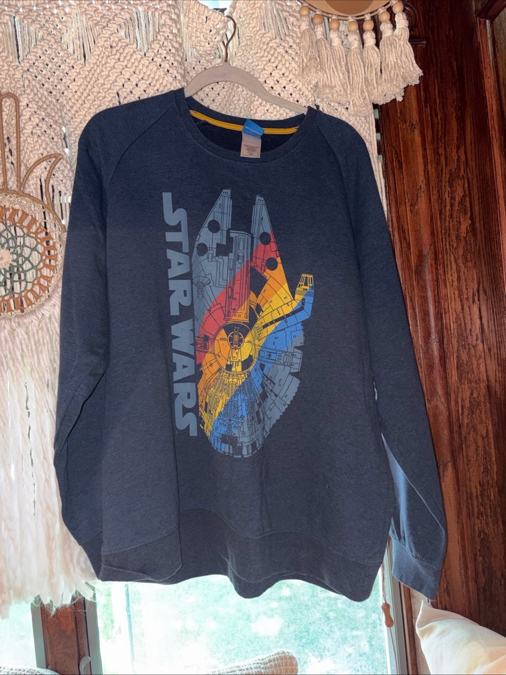 Star Wars millennium falcon sweatshirt unisex 2XL men's women's space rainbow